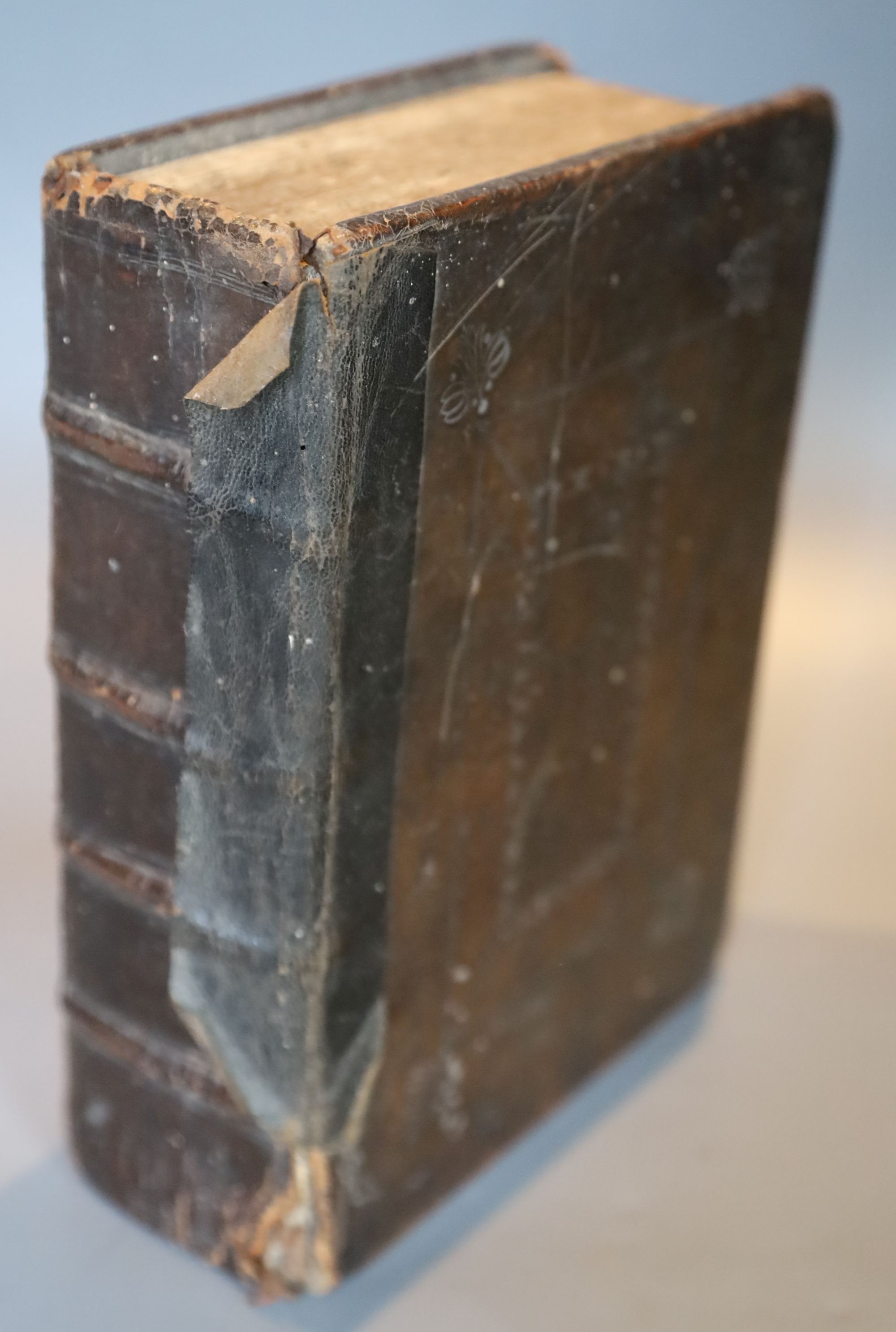 Bible in English - Bible, Robert Barker London 1611. general title page, detached, torn, edges ragged, fore-edge margin strengthened, p